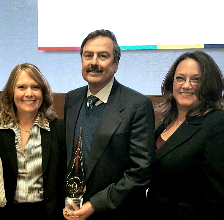 Rachel Rosen, M. H. "Butch" Cersonsky and Marianne Robak Receiving Award